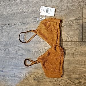 Good American Bronze Brown Size 3 Bikini Top Brand New With Tags